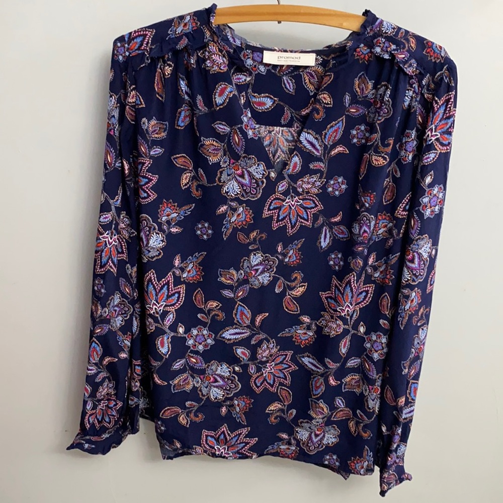 Promod Boutique Francaise Floral Print Top